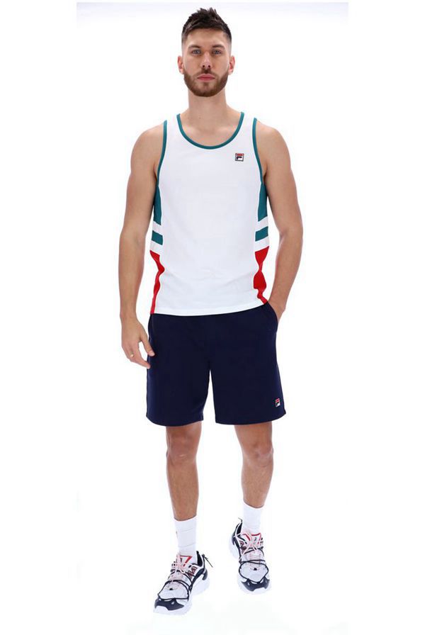 Fila Stone Cut & Sew Men's Vests - White,NZ 217-60189